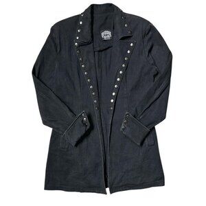 80s vintage Lip Service denim studded jacket Rock n Roll pirate goth punk jean.